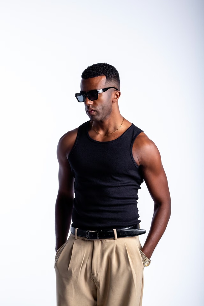 Rib Tank Top (Schwarz, S)